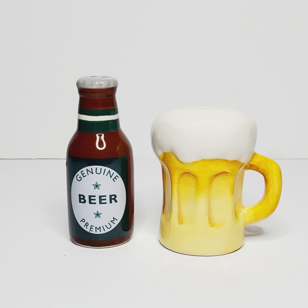 Pier 1 Imports Genuine Premium Beer Salt & Pepper Shakers